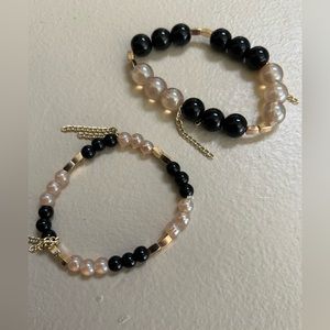 Beautiful handmade set of glass bead bracelets